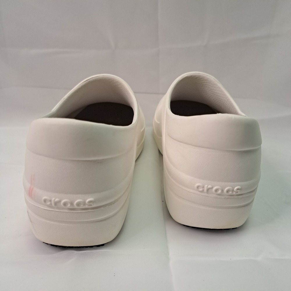 Crocs Women's Neria Pro II White Work Clogs Sz 7W Utility Comfort Professional - Picture 3 of 5